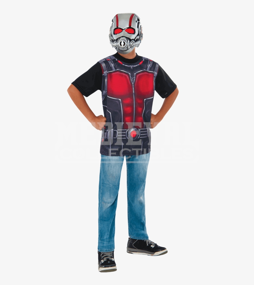 Kids Ant-man Costume Top And Mask - Ant Man Shirt, transparent png