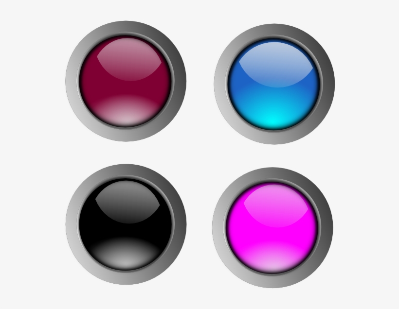 Round Glossy Buttons Png Clip Art, transparent png