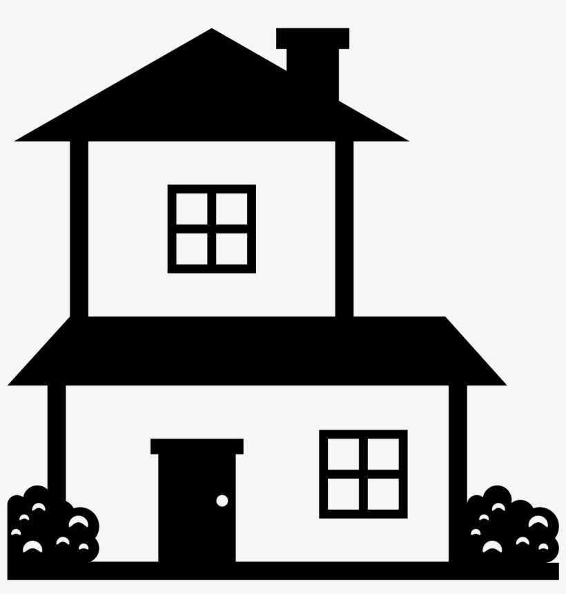 Open Black And White House Emoji 2000x2000 PNG Download PNGkit