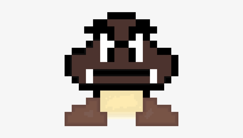 Goomba - Mario Bros En Cuadricula, transparent png