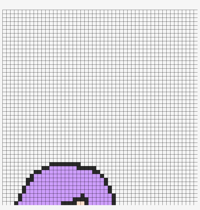 Pastel Goth Tumblr Girl Part 2 Perler Bead Pattern - Pixel Sad Face, transparent png