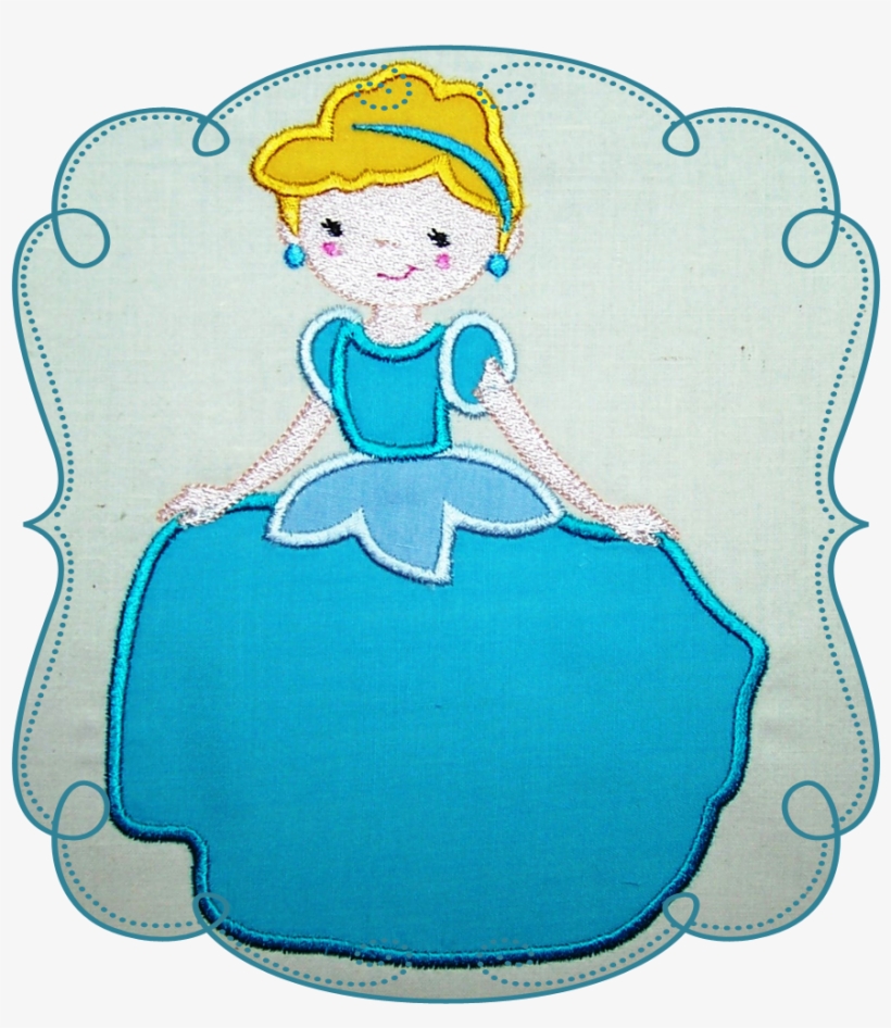 Princess With The Glass Slipper - Embroidery, transparent png