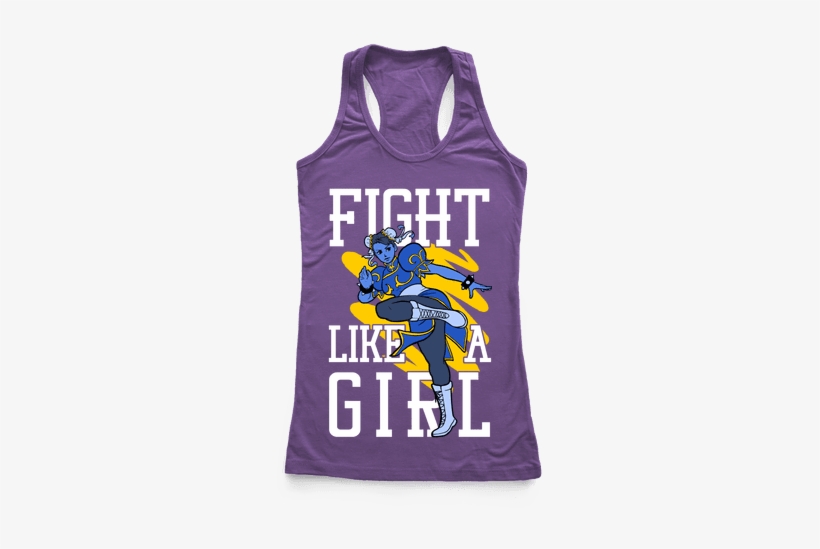 Fight Like A Girl Chun Li Parody Racerback Tank Top - Bachelorette T Shirt Ideas, transparent png