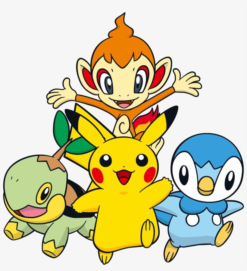 Azurilland - Piplup Chimchar And Turtwig, transparent png