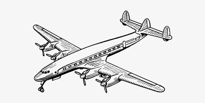 Airplane Aircraft Propellerflygplan Black And White - Black And White Plane, transparent png