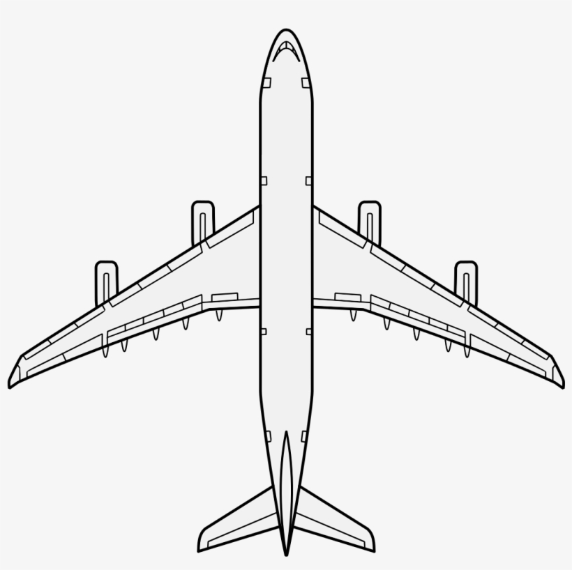 Airbus A Airplane Transprent Png Free Download - Plan View Of Aircraft, transparent png