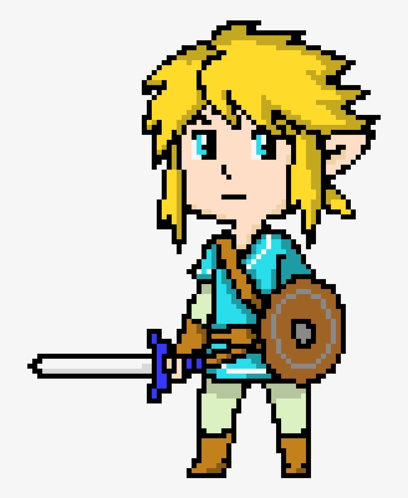 Breath Of The Wild Pixel Link - The Legend Of Zelda, transparent png