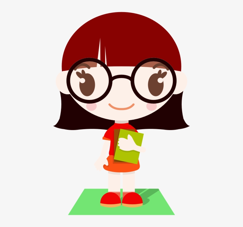 Clipart Nerd Girl - Girl Nerd Clipart, transparent png