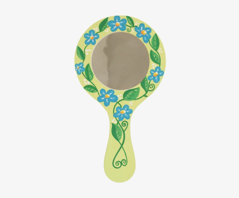 Diy Hand Mirror "round\ - Handspiegel Rund,9,5x17,3x0,7cm,ø6 Sperrholz 8 Mm, transparent png