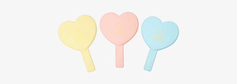 [3ce] Love Heart Hand Mirror - Cosmetics, transparent png