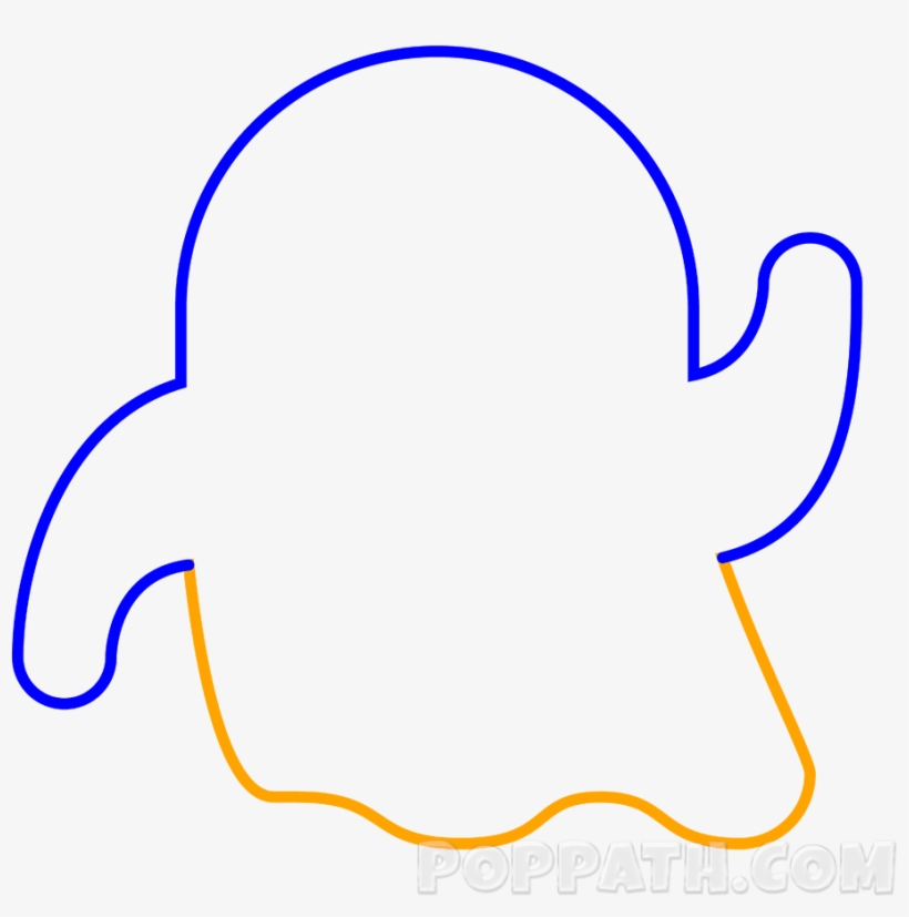 Finish The Body By Drawing Flowy Lines Underneath The - Draw An Emoji Step By Step, transparent png