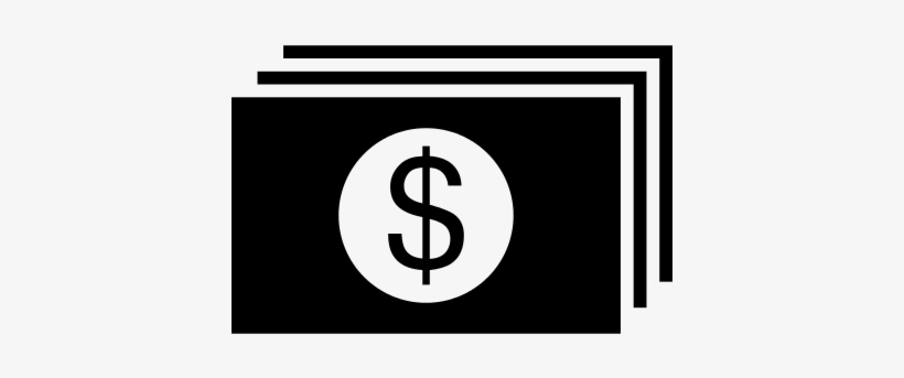 Dollar Paper Bills Stack Vector - White Dollar Bill Icon, transparent png