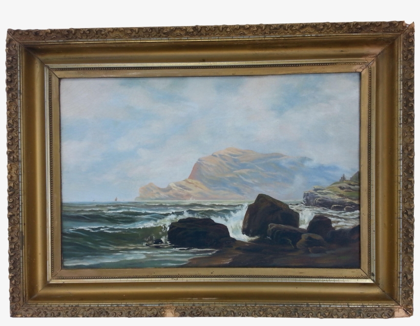 Antique Ocean Painting - Picture Frame, transparent png
