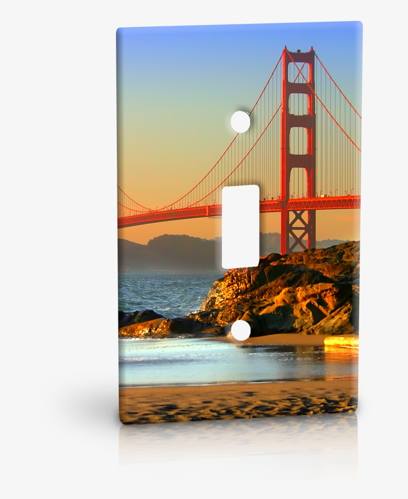 Acrylic Print Light Switch Panels - Golden Gate Bridge, transparent png
