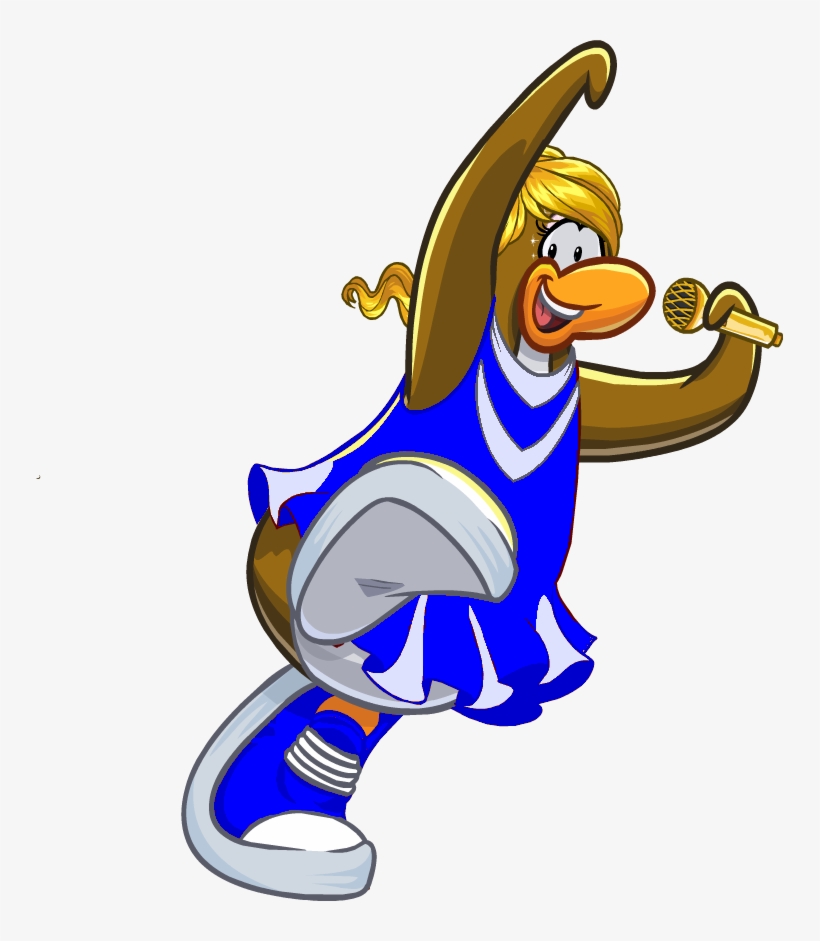 Blue Cheerleader - Club Penguin Cheerleader, transparent png
