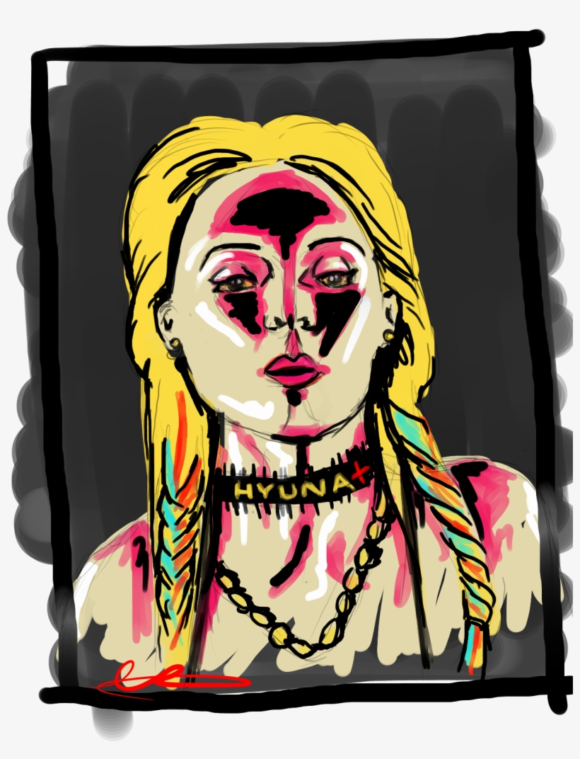 Hyuna Andy Warhol Inspired Van Gogh One - Illustration, transparent png