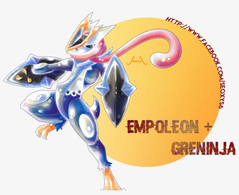 These Pokémon Fusions May Mean Professor Oak Has Lost - Greninja Empoleon, transparent png