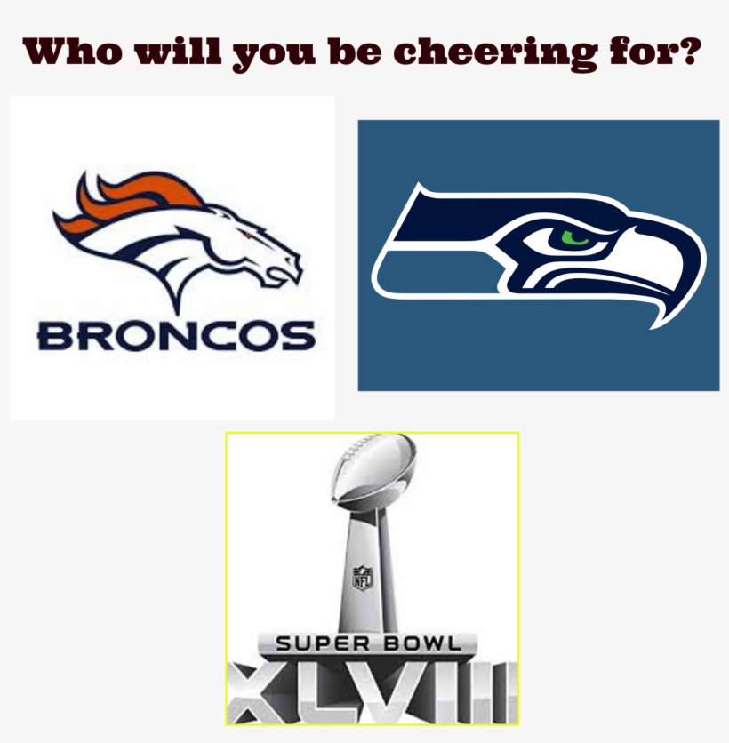 Seahawks Logo Transparent Seahawks Football Logos - Denver Broncos Static Cling Decal, transparent png