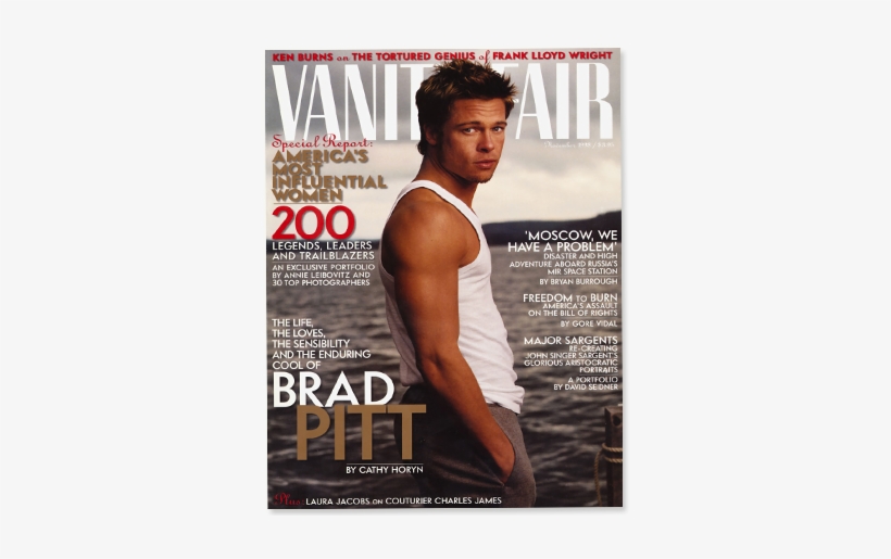 Fight Club Era Brad Pitt On The November 1998 Cover - Brad Pitt Vanity Fair, transparent png