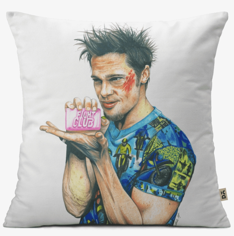 Dailyobjects Fight Club Brad Pitt Sketch 12" Cushion - Tyler Durden Drawing, transparent png