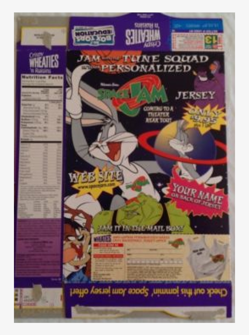 Vintage Wheaties Michael Jordan Space Jam Cereal Box - Space Jam, transparent png