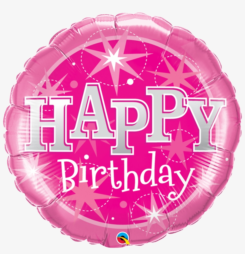 Birthday Pink Sparkle 18r Suprafoil - Happy Birthday Pink Balloons 80th, transparent png
