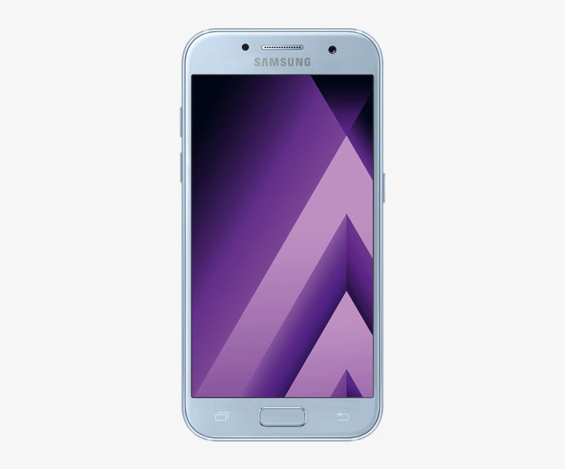 Samsung A320f Galaxy A3 2017 Blue Mist - Samsung A5 2017 Prix, transparent png