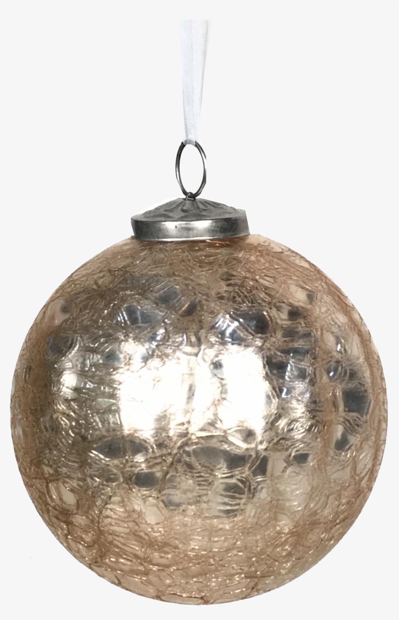 Crackle Rose Gold Christmas Ornament - Ceiling Fixture, transparent png