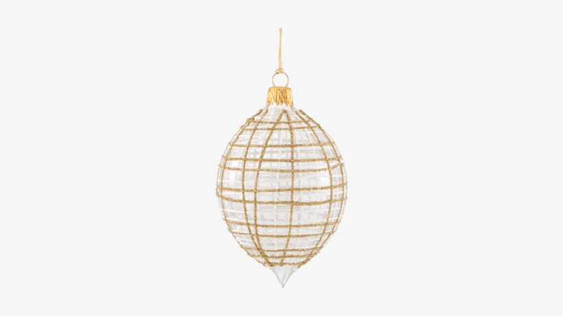 Christmas Ornament "onion" With Glitter, Gold/white - Christmas Day, transparent png