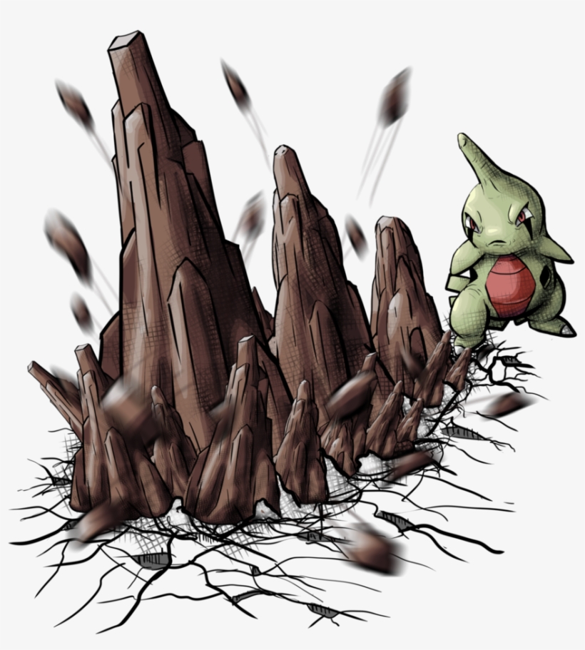 Larvitar Stone Edge By Yggdrassal - Rock, transparent png