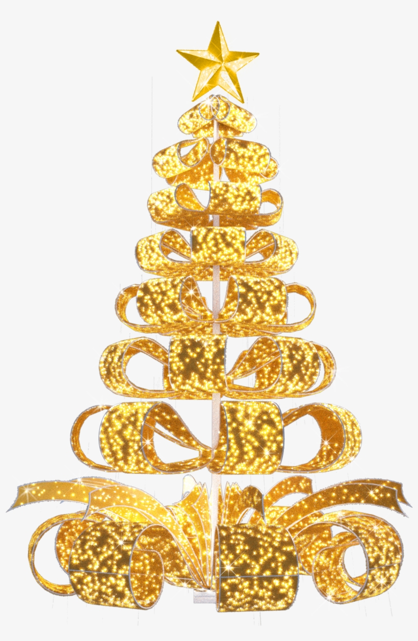 Giant Commercial Christmas Tree, Gold Christmas Tree, - Christmas Ornament, transparent png