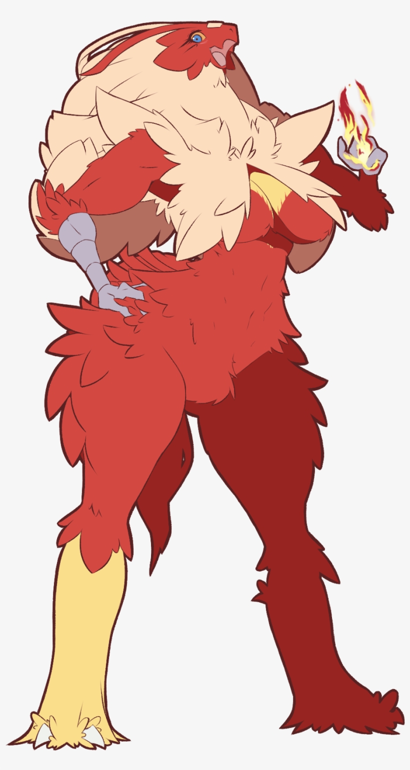Pokémon Red And Blue Red Fictional Character Chicken - Female Blaziken, transparent png