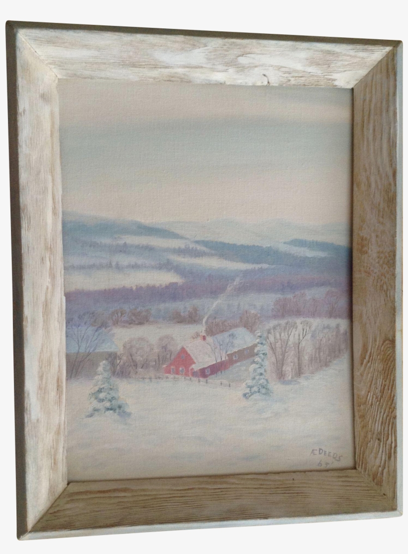 This Beautiful Painting Will Whisk You Away To A Winter - Picture Frame, transparent png