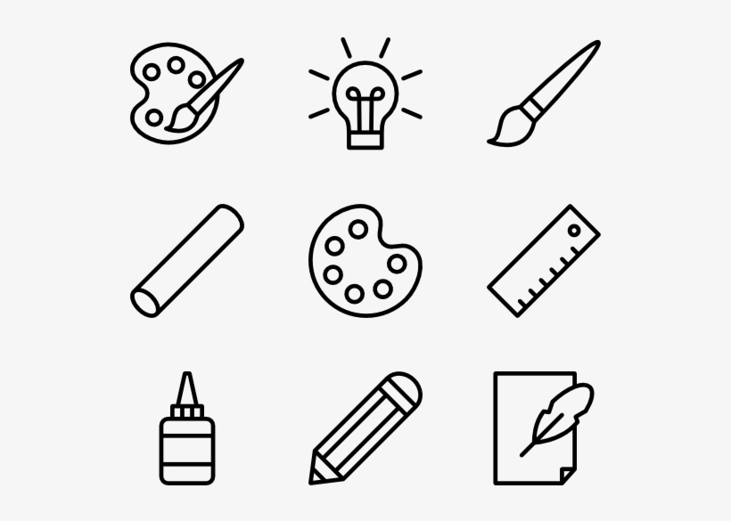 Desing And Paiting Tools Linear - Adobe Freehand, transparent png