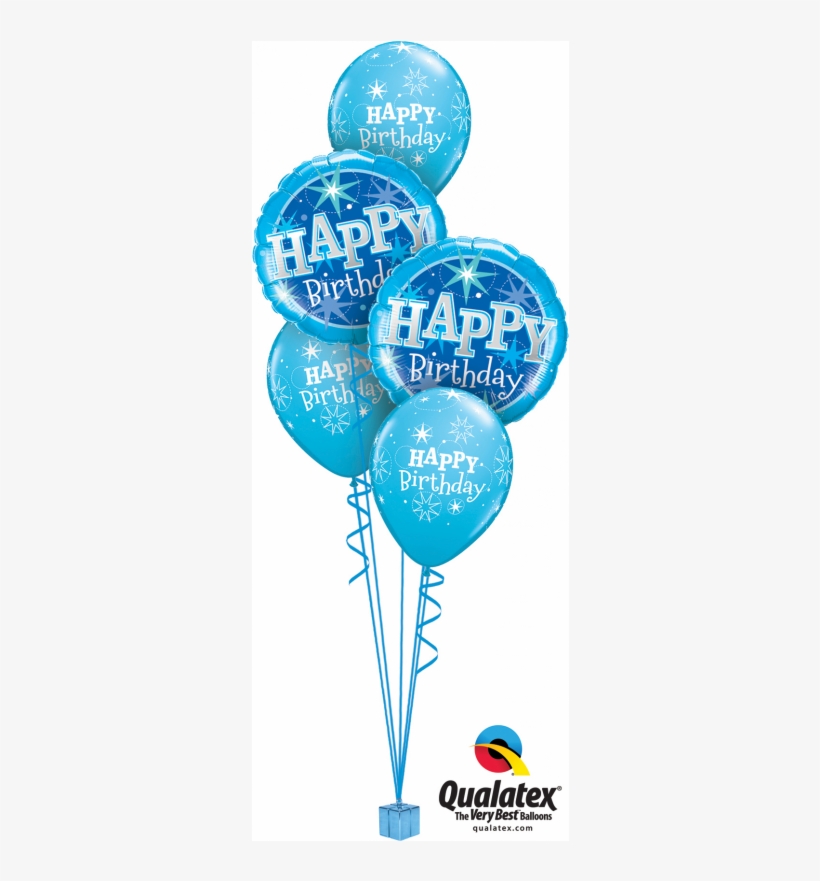 Blue Birthday Classic Balloon Bouquet Birthday Party - Happy 13th Birthday Balloons, transparent png