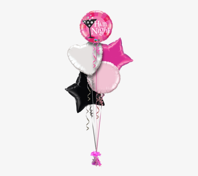 Hen Party Balloons - 18" Hen Night Pink Foil Balloon, transparent png
