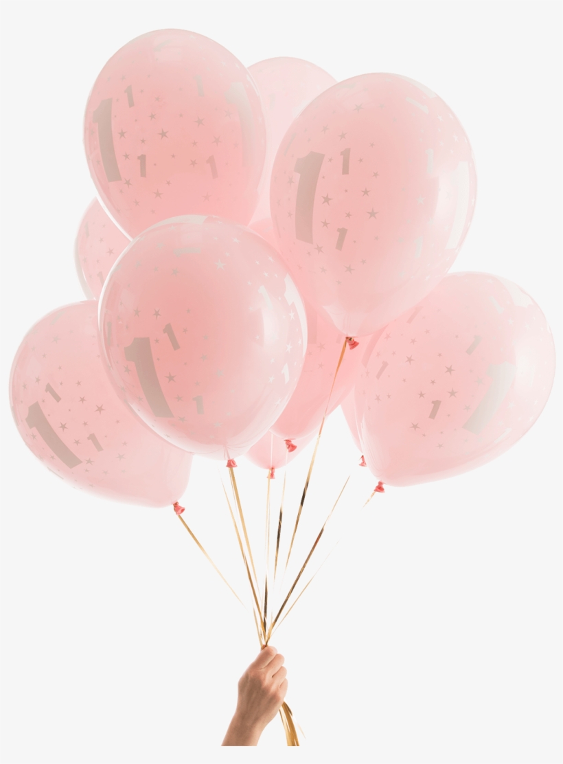 1st Pink Birthday Party Balloons - Pink Birthday Party Balloons, transparent png