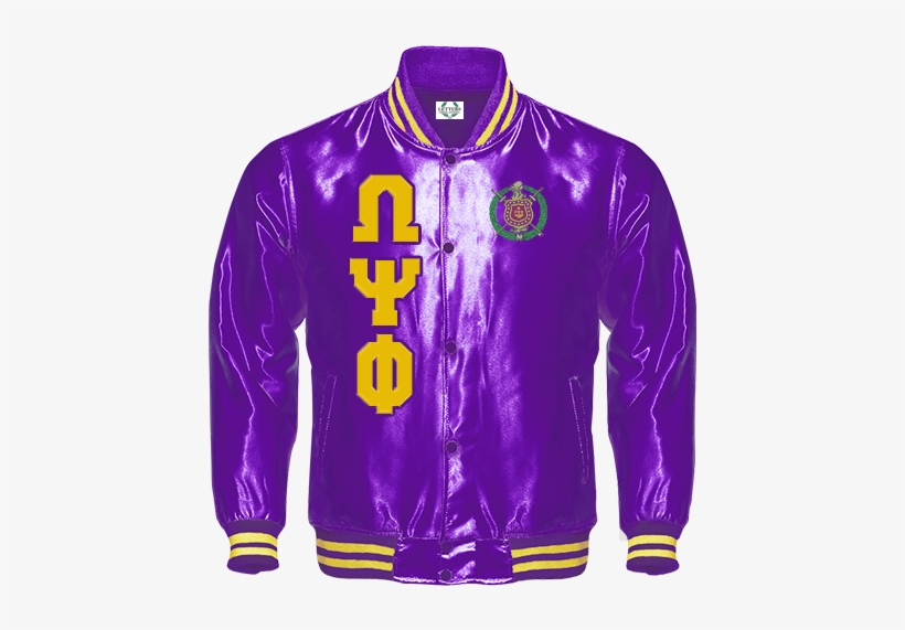 Omega Psi Phi Satin Baseball Bomber Jacket - Omega Psi Phi Bomber Jacket, transparent png