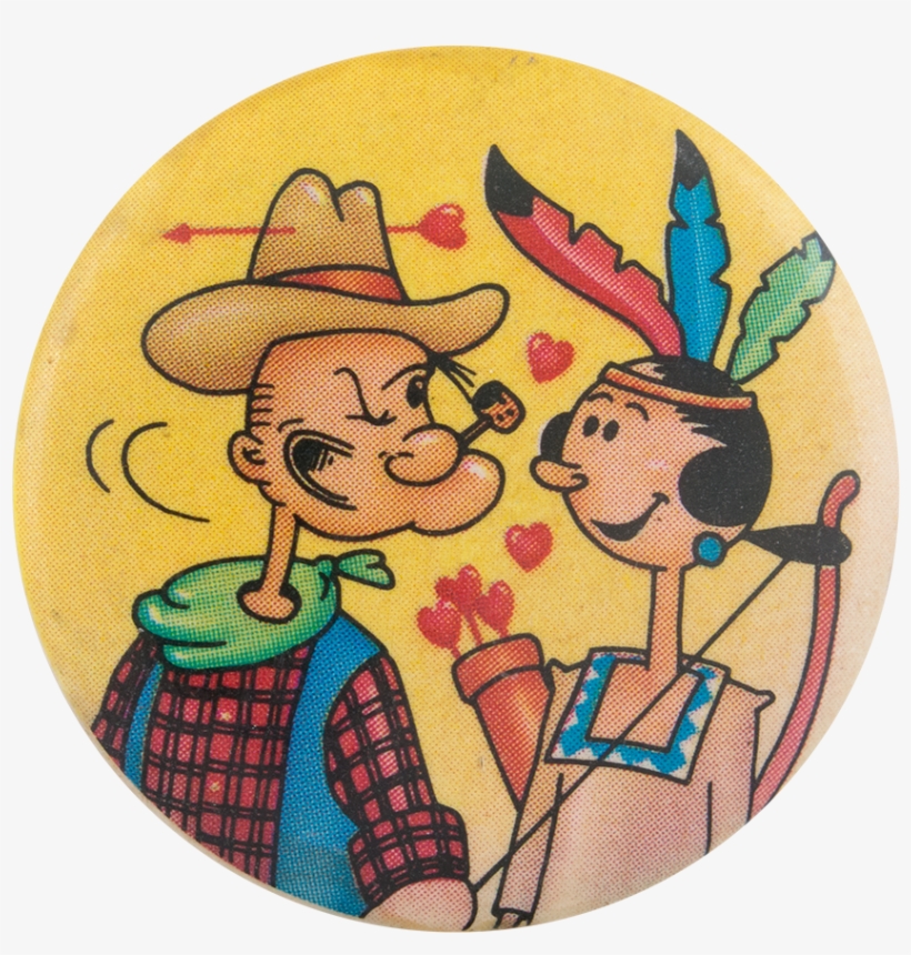 Cowboy Popeye And Olive Oyl Entertainment Button Museum - Cowboy Popeye, transparent png