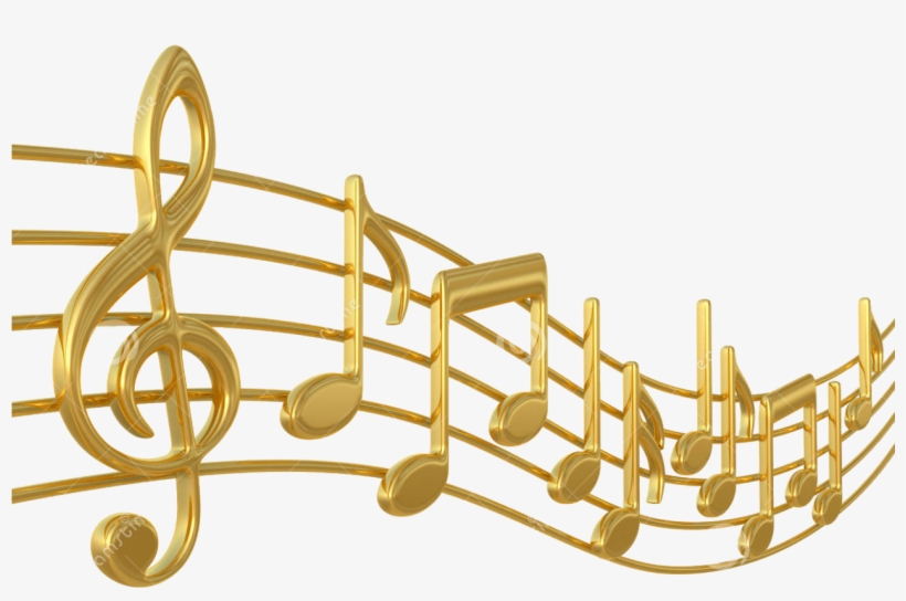 Report Abuse - Gold Musical Notes Clipart, transparent png