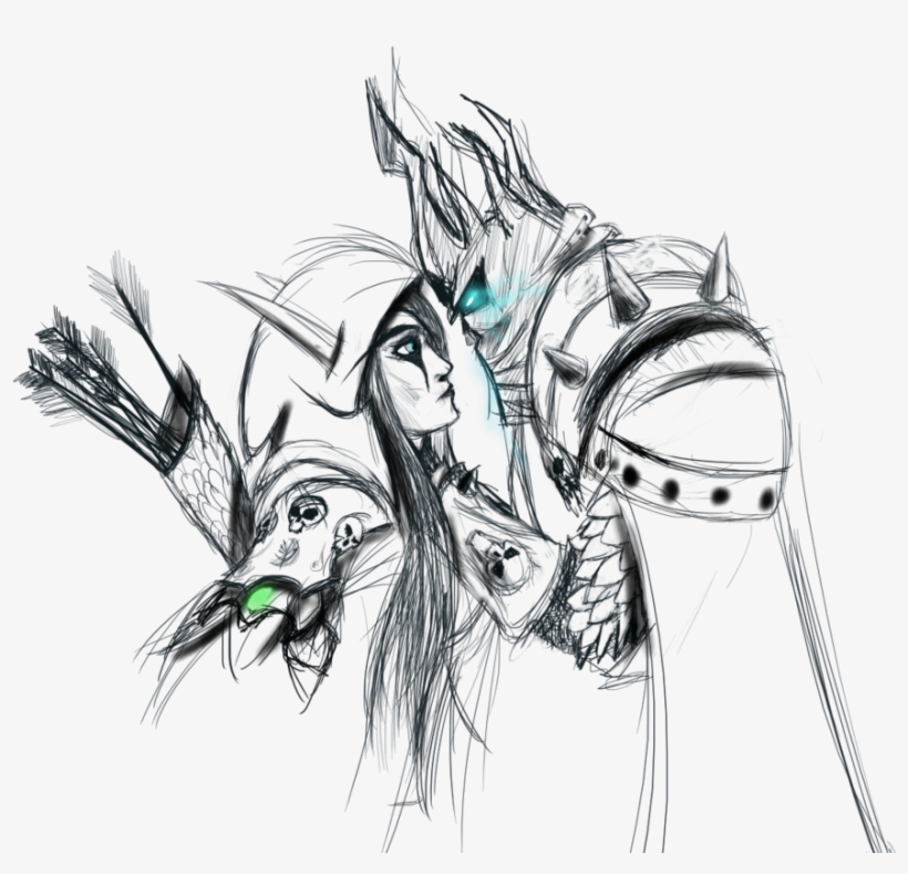 Arthas And By Spacehunt On Deviantart - Warcraft Sylvanas And Arthas, transparent png