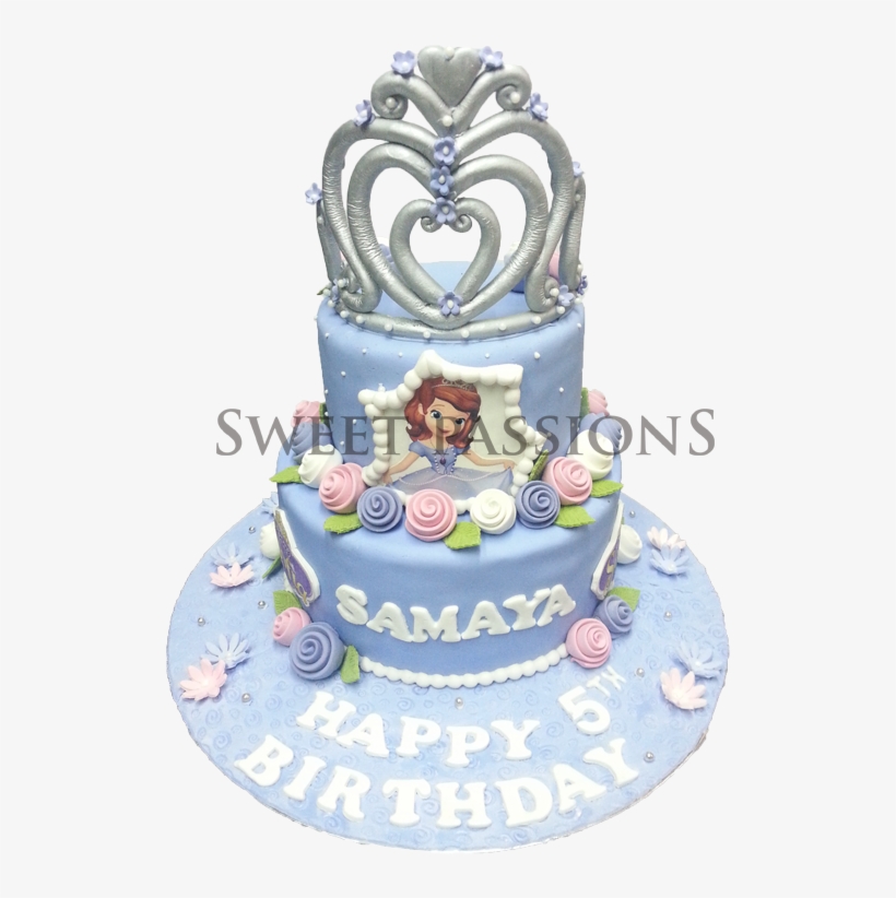 2 Tier Sophia Princess Crown Cake - Birthday Cake, transparent png