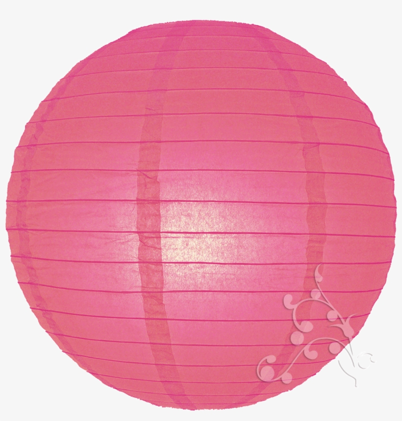 14 Inch Fuchsia Even Round Chinese Lanterns - Lampion Boule Chinoise Fuschia 40 Cm, transparent png