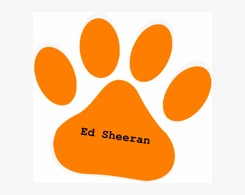 How To Set Use Orange Paw Ed Sheeran Text Clipart, transparent png