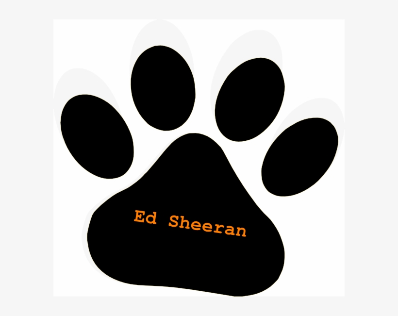 Black Pet Paw / Ed Sheeran Orange Text Clip, At Clker - Change You Want To See, transparent png