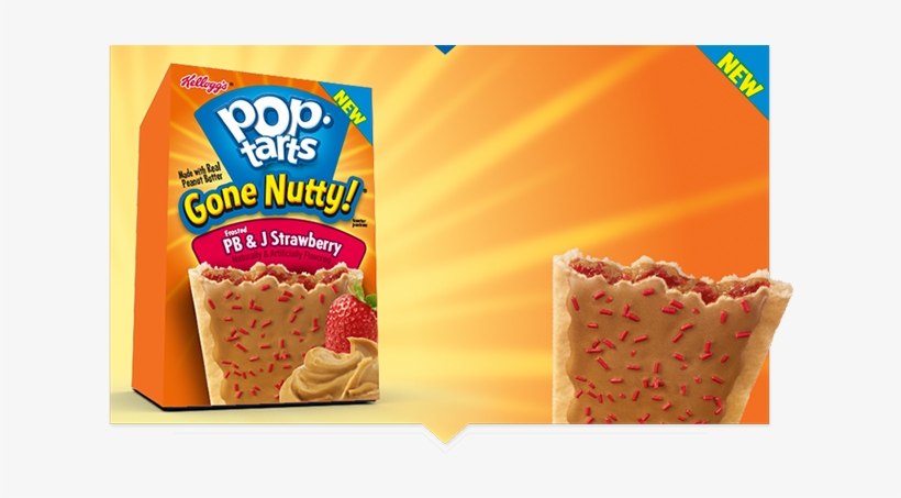 #4 - Poptarts Nutty Frosted Peanut Butter Strawberry, transparent png