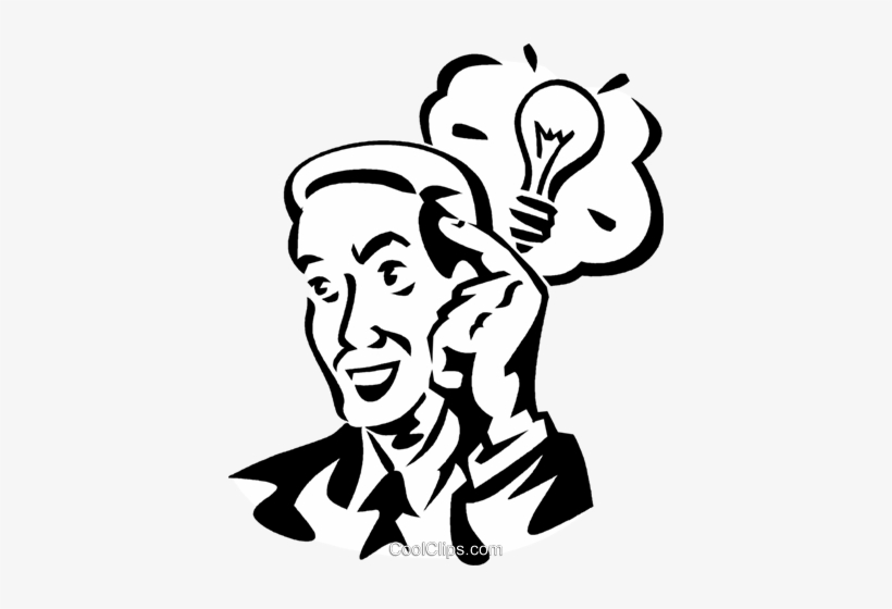 Idea Light Bulb Royalty Free Vector Clip Art Illustration - Idea Light Bulb, transparent png