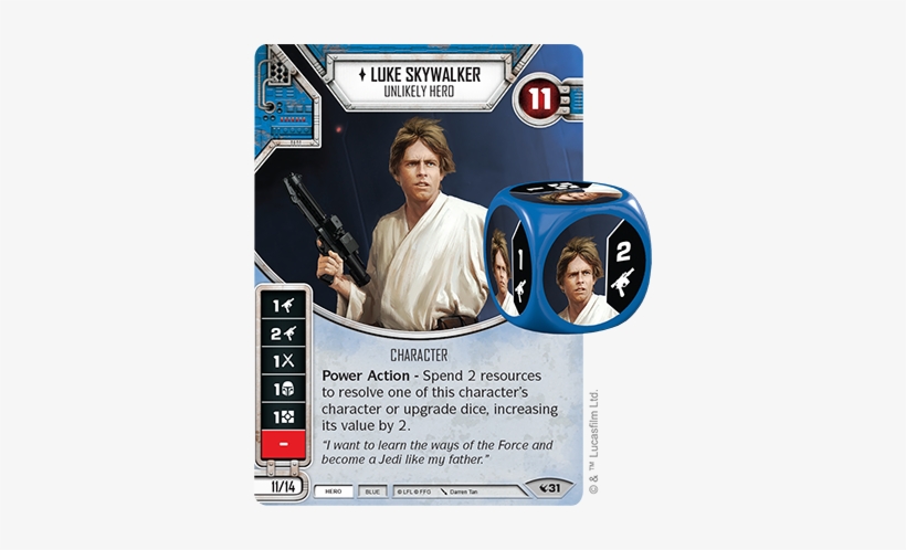 Legacies Starter Luke - Star Wars Destiny Luke Skywalker, transparent png