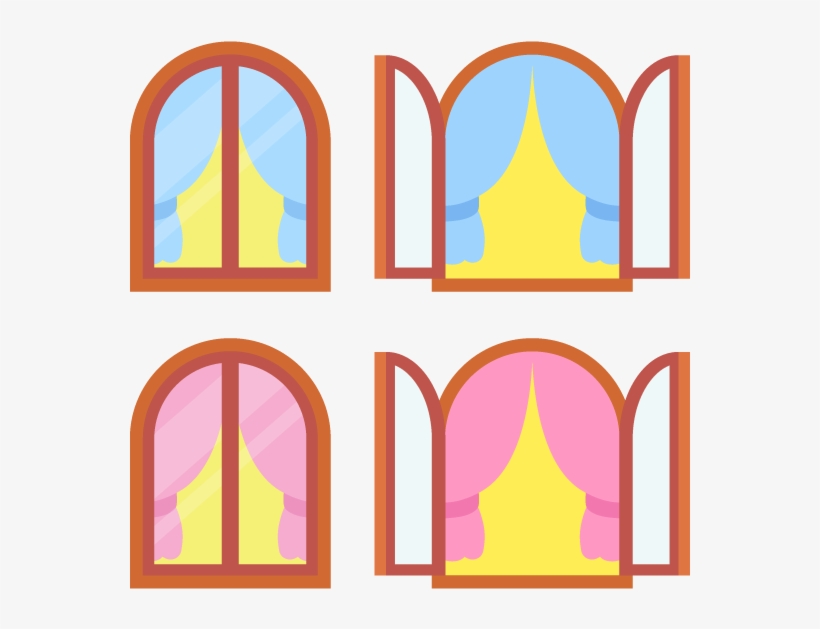 Curtains Window 2 Colors Free Png And Vector, transparent png