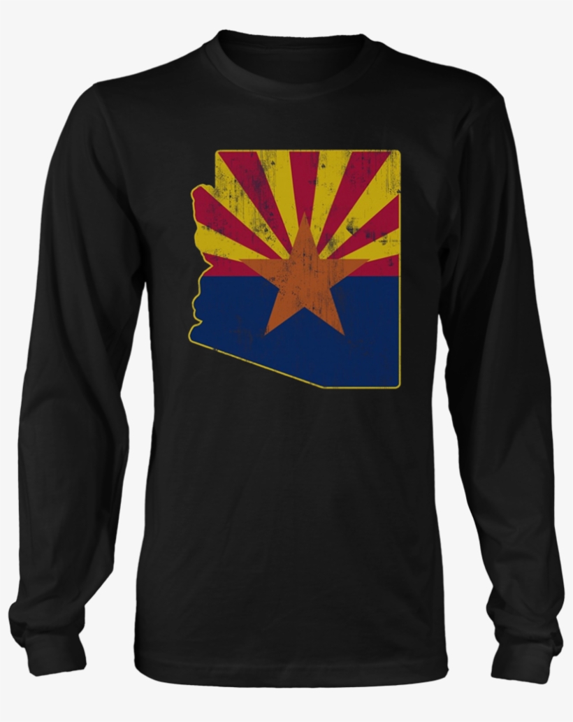 Cool Vintage Distressed Arizona State Outline Flag - Thankful Grateful Blessed Pe Teacher T-shirt Gift, transparent png